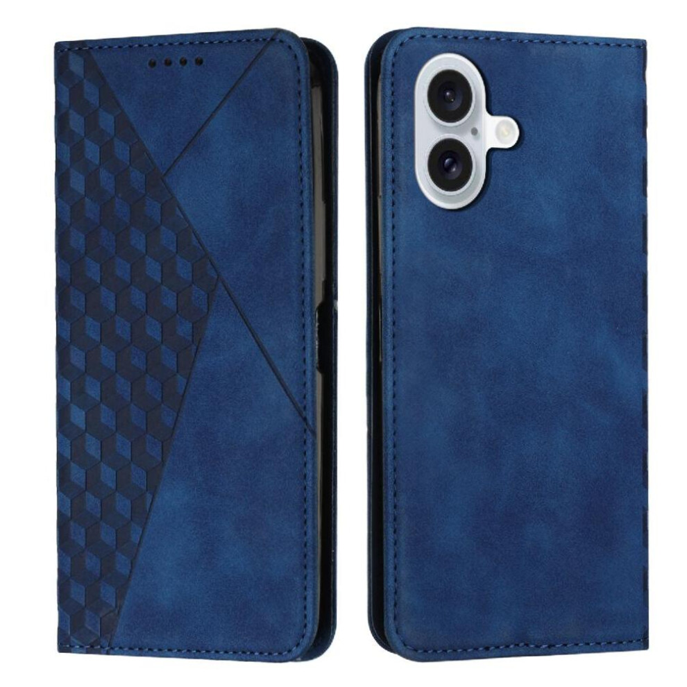 (Blue) Flip Case For Iphone 17 Pu Leather Card Insertion Wallet Kickstand Blue 764563144013