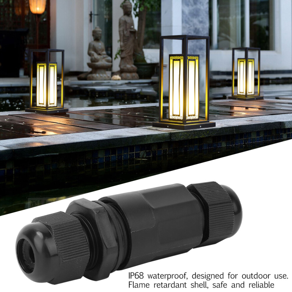 Ip68 Waterproof 3-Pin Led Cable Connector, Pa66 Copper Plug 9381334095124