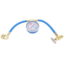 Kit de tuyaux de réfrigérant en laiton de 1/2 po avec manomètre pour R-134a