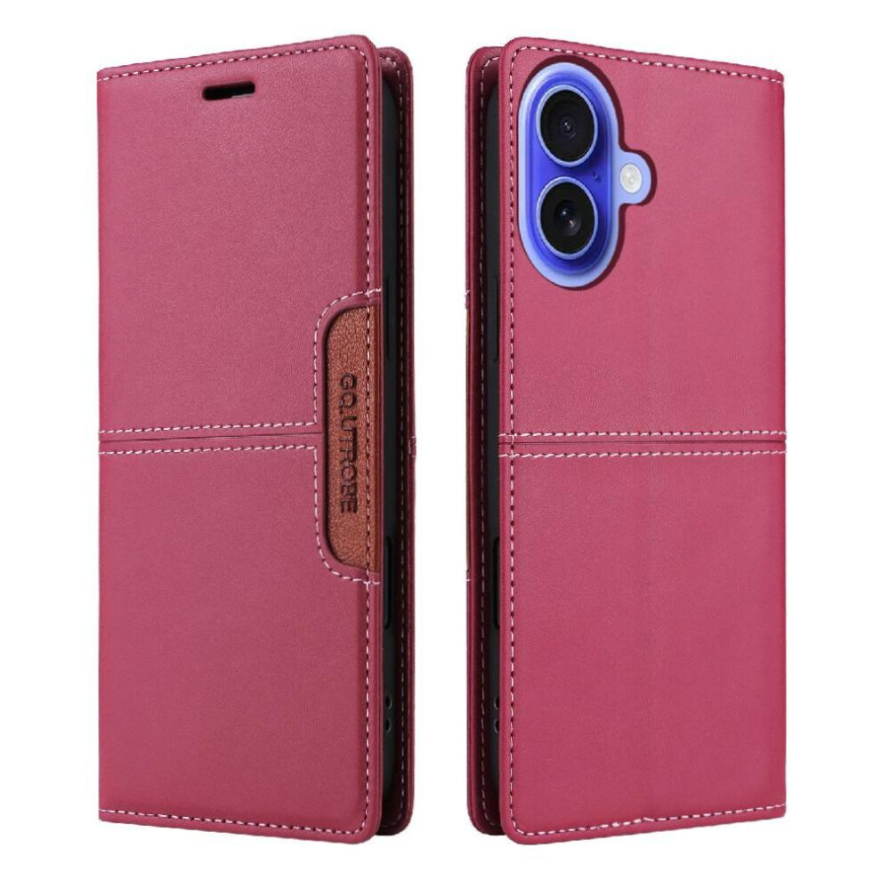 (Red) Flip Case For Iphone 17 Rfid Blocking Flip Cover Wallet Shockproof Red 764563143412