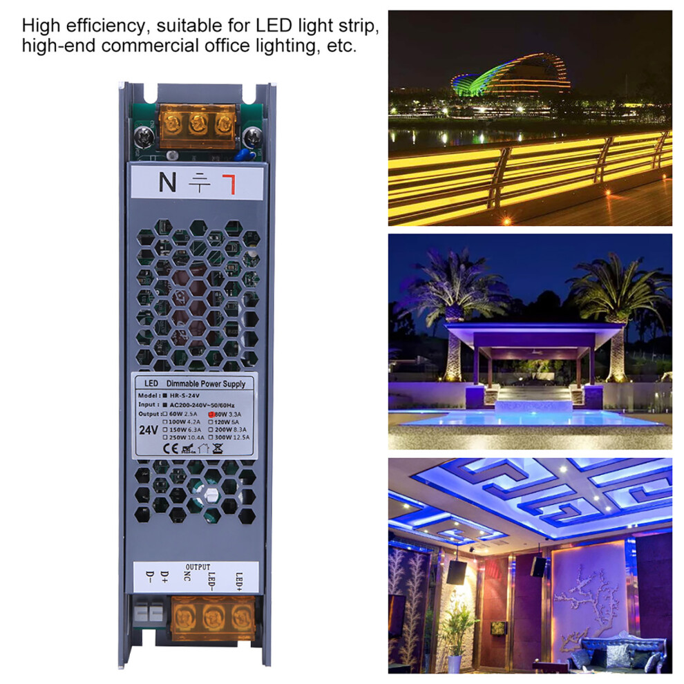 80W Dimming Power Supply, 24V 3.3A, High Efficiency, 4 Control Modes 4631334095651