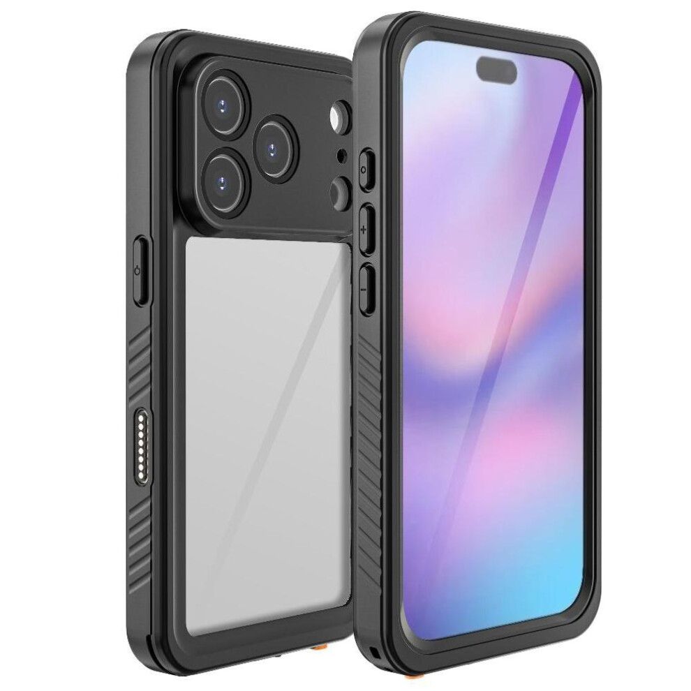 (Black) Case For Iphone 17 Pro Waterproof Built 12Ft Military Shockproof Ip68 Waterproof Full In Screen Protector Black 764563144853