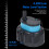 660GPH Pompa sommergibile 14.5x11x14.2cm AC380V 3