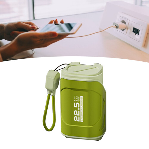 10000mAh verde oliva enchufe de pared de CA compacto con cable 2