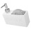 Dosatore di sapone a pressione, 9x17x6 cm, resina 9