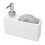 Dosatore di sapone a pressione, 9x17x6 cm, resina 16