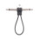 3 Stück Gitarren-Patchkabel 16 cm schwarz 6,35 mm 6