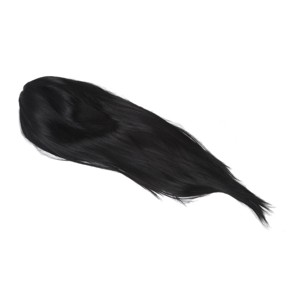 Unisex Black Long Straight Synthetic Wig For Women Â Comfortable & Party Ready