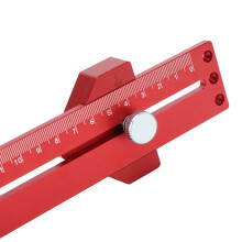 T-Typ Schreiblineal Roter Aluminiumlegierung 0–26cm Markierungswerkzeug