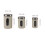 Ensemble de 3 boîtes en fer beige L21.5x13.2cm 2