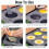 Silicone Egg Ring Tray, 6 Detachable Pancake & Sandwich Rings 6