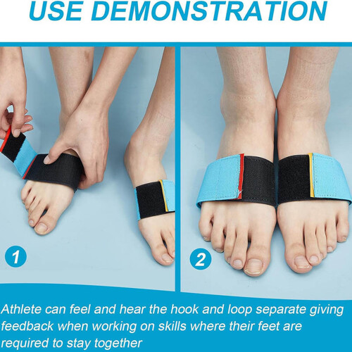 Fasce elastiche per dita da ginnastica, 2 pezzi, Blu, Taglia unica 2