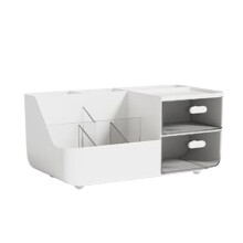 Organizzatore di trucco a 2 cassetti 27,514,512,5 cm Bianco