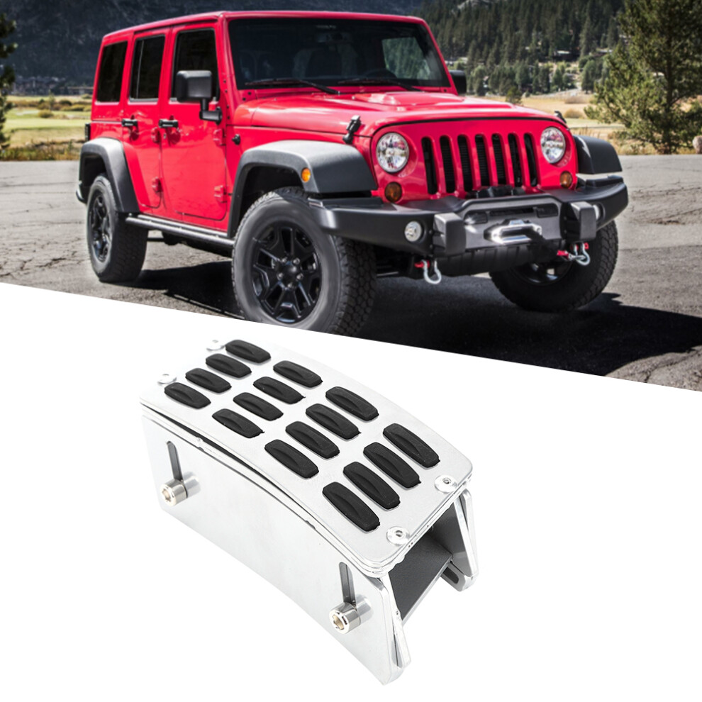 Metal Accelerator Pedal Foot Rest For Jeep Wrangler 2007-2017 Silver 8121334106069