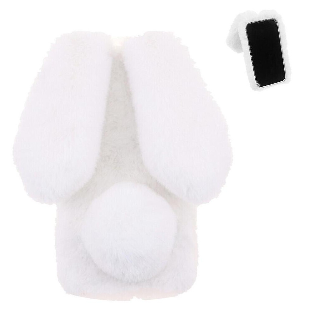 (White) Case For Iphone 17 Plush Phone Case Autumn And Winter Cute Plush Rabbit Ears White 764563147496