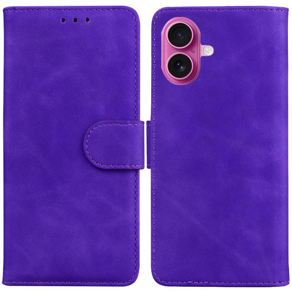 (Purple) Flip Case For Iphone 17 Premium Pu Leather Stand Holder Magnetic Card Slot Purple 764563146932