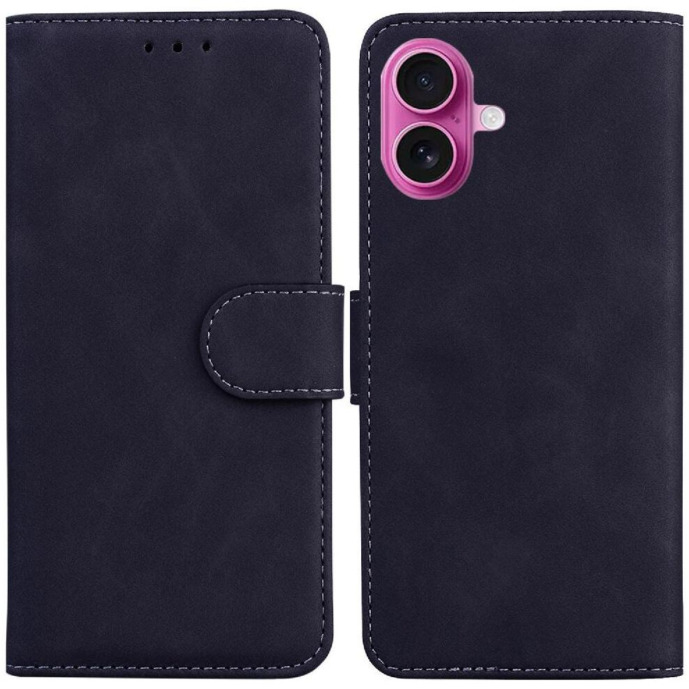(Black) Flip Case For Iphone 17 Premium Pu Leather Stand Holder Magnetic Card Slot Black 764563146949