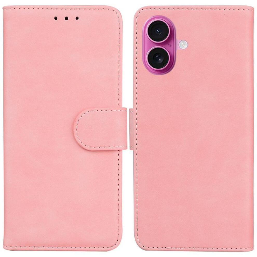 (Pink) Flip Case For Iphone 17 Premium Pu Leather Stand Holder Magnetic Card Slot Pink 764563146901