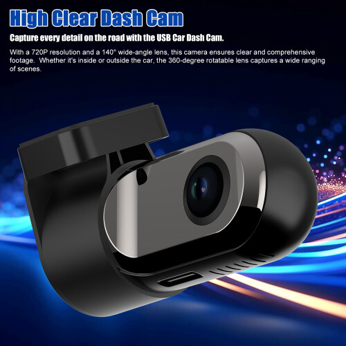 Dash Cam USB 75x48x36mm 64 GB 720P 140 Nero 1
