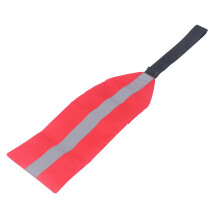 Mehrzweck-Kajak-Sicherheitssignal, aus Oxford-Stoff, zum Abschleppen, rotes Warnflagge mit reflektierendem Streifen, geeignet für Fahrräder