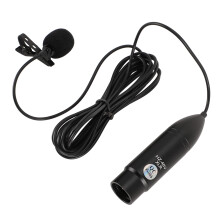 Micrófono de solapa 48 V phantom XLR mono aluminio