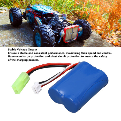 Batteria al litio per auto RC da 7.4V 1200mAh con spina 2