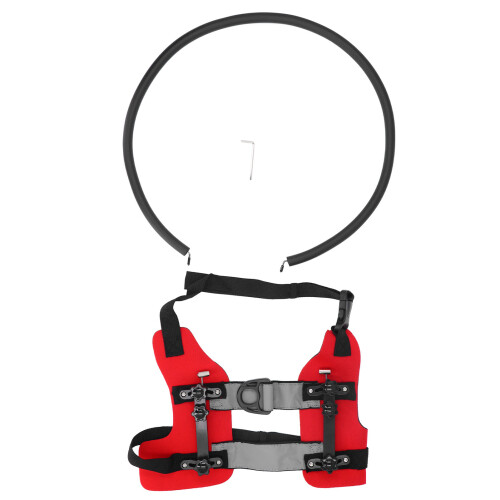 Imbracatura rossa con anello a forma di S per cane cieco anti collisione 2