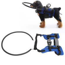 Anillo anti-colisión para perro ciego talla S azul