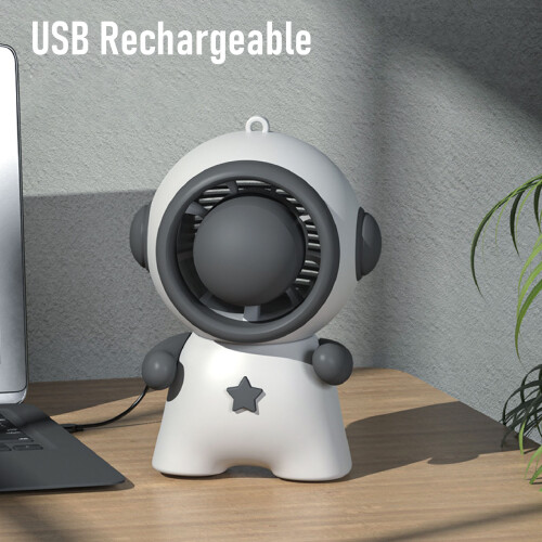 Ventilatore portatile Astronaut USB 300mAh mini bianco 2