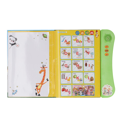 Libro sonoro portoghese-inglese 3AA 25222,5 cm verde