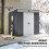 Outsunny Outsunny 6.5x4FT Garden Shed Lockable Metal Tool Shed Grey 6
