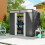 Outsunny Outsunny 6.5x4FT Garden Shed Lockable Metal Tool Shed Grey 1