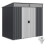 Outsunny Outsunny 6.5x4FT Garden Shed Lockable Metal Tool Shed Grey 2