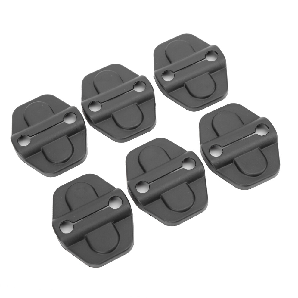 6Pcs Abs Door Lock Cover Trim For Jeep Wrangler Jl 2018-2019 Black 8471334122010