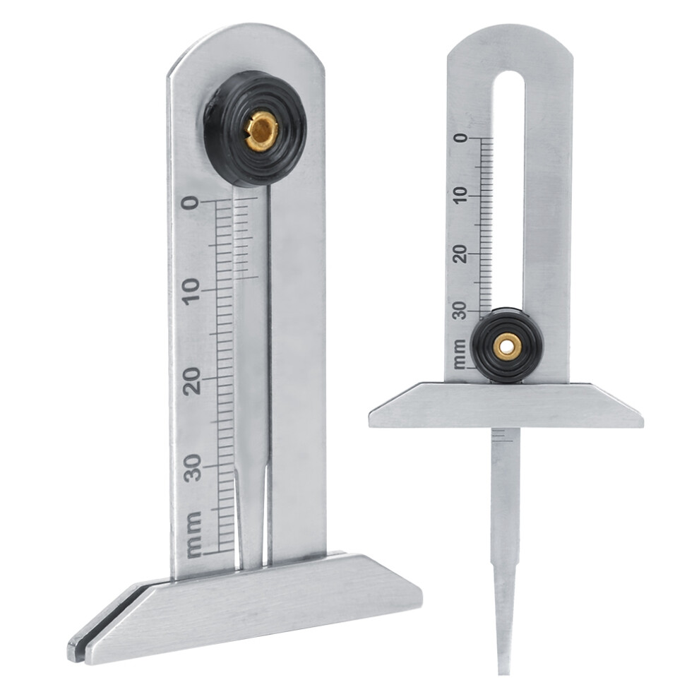Stainless Steel Tire Tread Depth Gauge 0-30Mm Measuring Tool 4681334122536