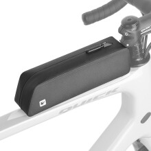 Bolsa para tubo superior de bicicleta impermeable con montaje de tornillo y correa 0,9 L Negro