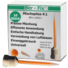 10 x 4:1 Static Mixer MKHX 02-16S For 2K Cyanoacrylate And Epoxy Resin, Precise Mixing Tube For Adhesives