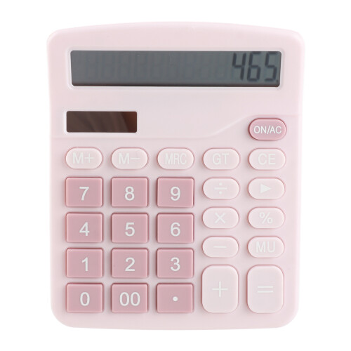 Calculatrice solaire à 12 chiffres, 120x150mm, blanche 1