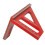 Rotes Aluminium-Winkelmesser-Quadrat 45/90 Lineal 11