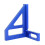 Équerre de menuiserie Rapporteur 45-90 Règle bleue N/A 7