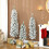 Homcom HOMCOM Set of 3 Flocked Christmas Tree, Pencil Downswept Xmas Tree 1