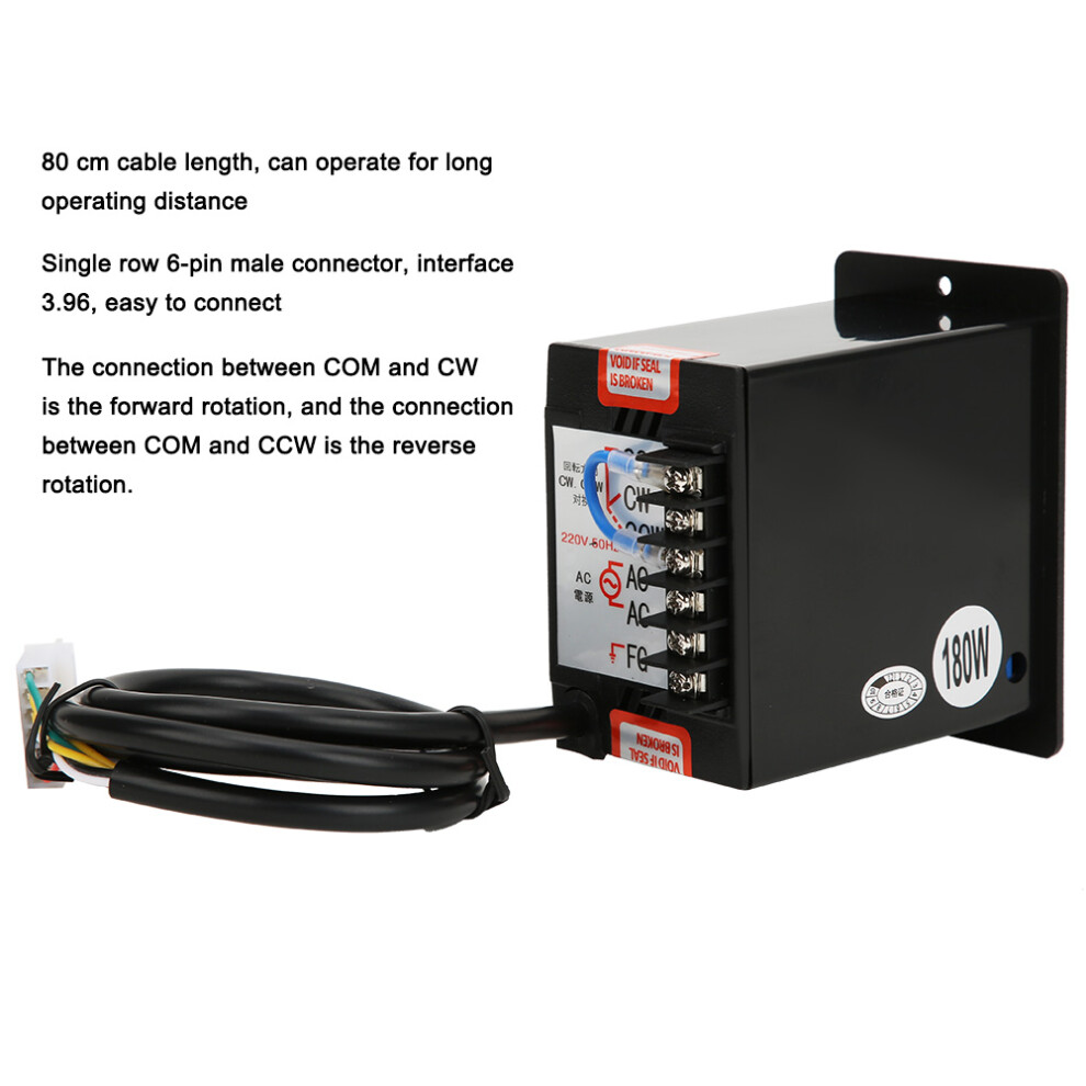 Berm Cw/Ccw Motor Speed Controller Ac220v 180W-250W Abs Shell 8161334127923