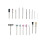 Kit de herramientas rotativas mini 4.2V 2000mAh 190x32x30mm 9