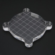 Acrylic Plate 9mm Thick, 7.5x7.5cm Lace Grid for Craft Sealings