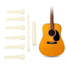 Akustik-Gitarrensattel-, Steg- und Stift-Set aus Kunststoff für Instrumentenzubehör zum Spielen