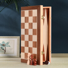 Échecs en bois 3 en 1 avec plateau pliant 39292,5 cm