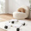 Support de plante sur roulettes avec base réglable pour usage intérieur et extérieur blanc 12