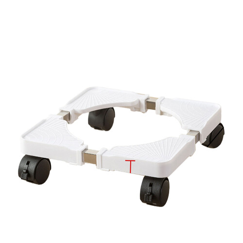Support de plante sur roulettes avec base réglable pour usage intérieur et extérieur blanc