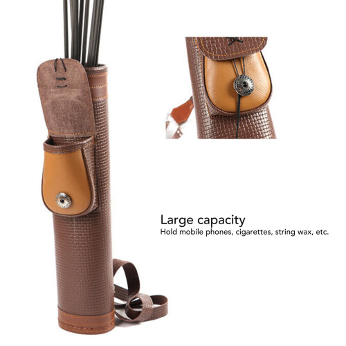 Premium Leather Archery Quiver Bag - Spacious and Waterproof Design 2
