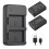 Kit batteria LP-E17 2x 1400mAh 7.2V 2-slot nero 1